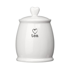 Premier Housewares Charm Tea Canister - White