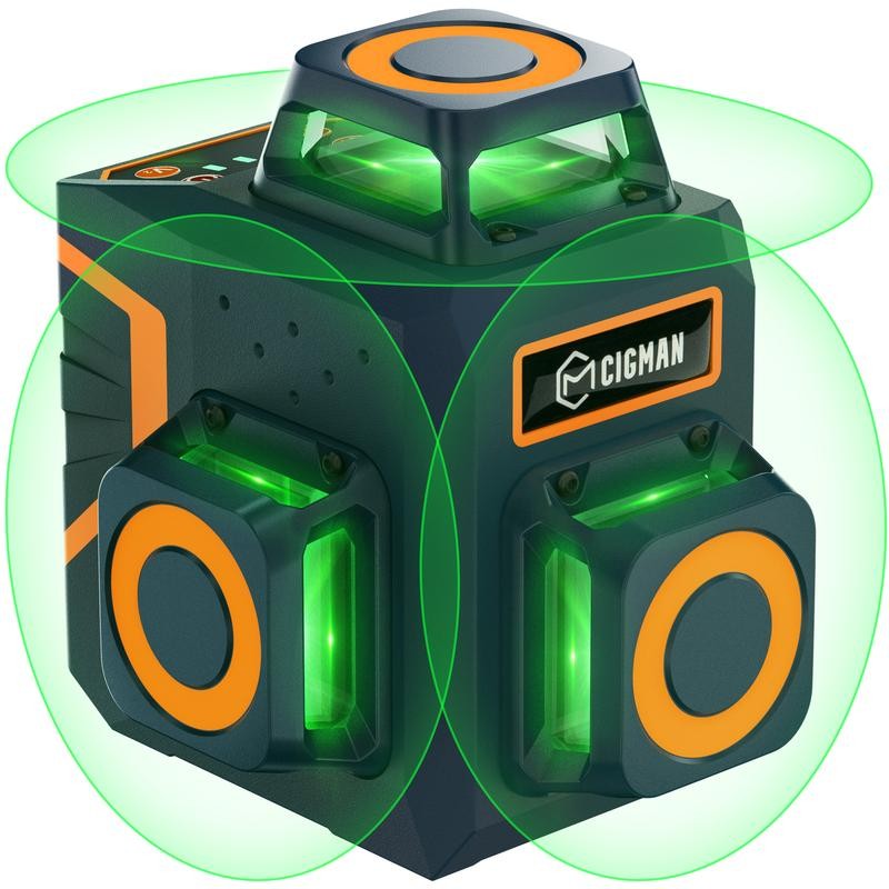 CIGMAN 3x360° Self Leveling Line Laser Level Cross Line for