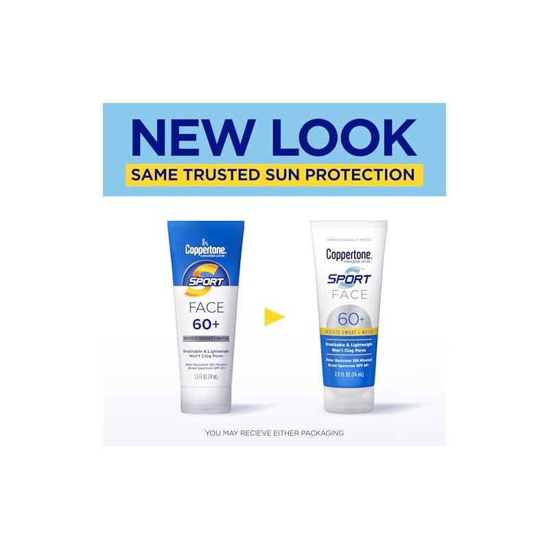 Coppertone Sport Face Protector Solar Loción Spf 60+, Protector Solar
