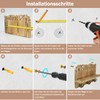 Wall Key Holder, Wooden Key Hooks with 9 Key Hooks,
