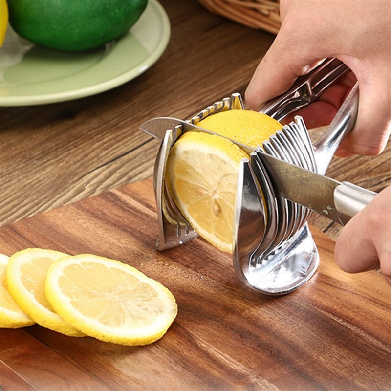 InfantLY Bright Kitchen Gadgets Handy Stainless Steel Onion Holder Potato