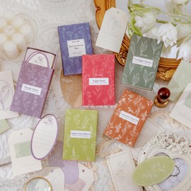 Alideco 180pcs Scrapbook Paper Vintage Border Message Scrapbooking Paper for Journaling Supplies, Decorative Craft Paper for Junk Journals (wanwusenlin)