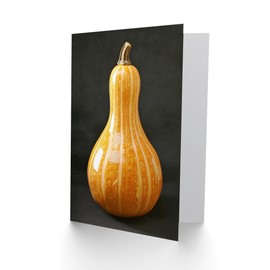Artery8 Greeting Card Shiny Butternut Squash Pumpkin Photograph Blank For Him Or Her Art Birthday Card