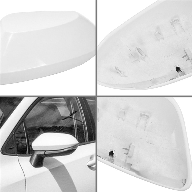 White Passenger Side Replacement Mirror Cover Cap Housing for 2020