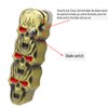 (Without Butane) Jet Torch Lighter, Windproof Lighter Metal Skull Design,
