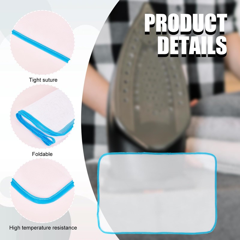NICENEEDED 2 PCS Heat Resistant Ironing Mesh Cloth, Pressing Cloth
