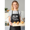 Print4U Queen Of Cupcakes Funny Ladies Apron with 2 Pockets