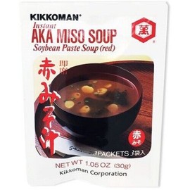Kikkoman Instant AKA Miso Soybean Paste Soup (Red) 1.05 oz (30g) Made in Japan