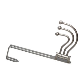 Rok Hardware Pearly Grey Over The Door 3 Prong Closet Coat Sweater Hat Tie Clothes Towel Swivel Hook Hanger ROKOTDHMN (Single)