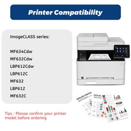 045 MF632Cdw Toner Cartridge,Replacement for Canon 045H CRG-045 for Color ImageCLASS MF634Cdw LBP612Cdw LBP613Cdw MF632 MF634 Series Printer Tray,No Fading,No Streak,Black Cyan Yellow Magenta 4 Pack