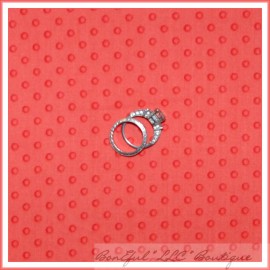 Unbranded BonEful Fabric FQ Cotton Quilt VTG Bright Orange Polka Dot Blender Texture Sale