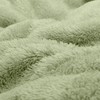Snug Rug Sage Green Sherpa Fleece Fluffy Luxury Sofa Blanket