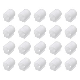 uxcell 20 Pcs Chair Foot U Shaped Floor Glides, 23mm Plastic Chair Leg Caps, Non-Slip Foot Pads for Legs, White