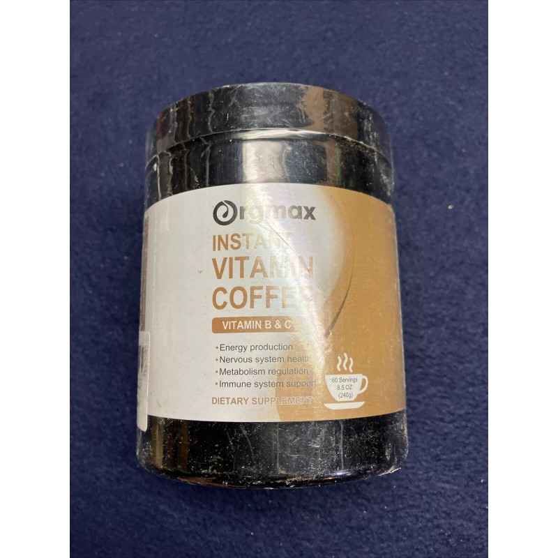 Orgmax Instant Vitamin Coffee 8.5 OZ B C 12/25