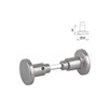 BigDean Aluminium Door Handle Room Door Knob Silver Coloured