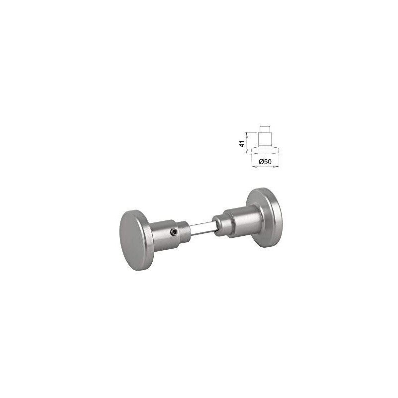 BigDean Aluminium Door Handle Room Door Knob Silver Coloured