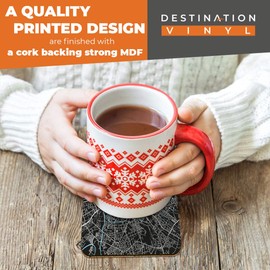 Great Coasters (Set of 2) Square/Glossy Quality Coasters/Tabletop Protection for Any Table Type - Manchester Urban Street Map #3447