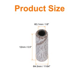 HARFINGTON 100pcs Small Sanding Bands for Nail Drill, 180# Grit Sanding Band, Mini Drill Bits Nail Tech File for Acrylic Gel Nail Shaping Polishing,White