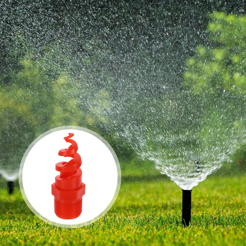 sourcing map 10Pcs Spiral Cone Nozzles, 1" Male PP Plastic