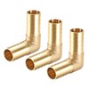 sourcing map Hose Connection Brass 90 Degree 19 mm Barb