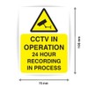 Pack of 4 CCTV Sign Sticker Waterproof CCTV in Operation
