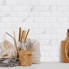STICKGOO 100-Pieces Peel and Stick Backsplash, 3" x 6" PVC