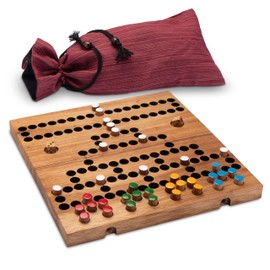 LOGOPLAY Blockade for 2 to 4 Players with Fabric Bag - Playing Field 26 x 27 cm Foldable