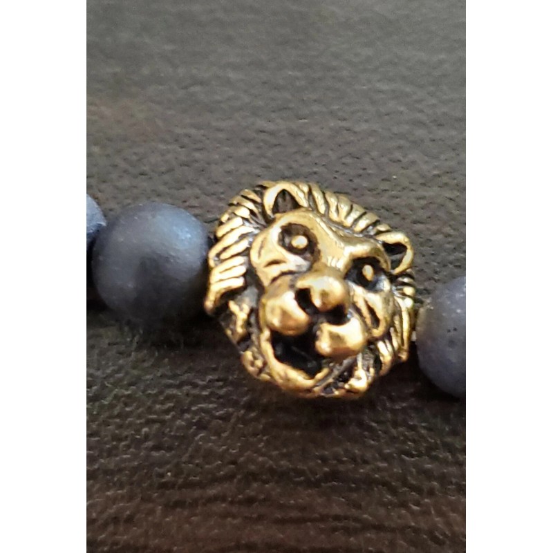 Unbranded Rasta Reggae Colors Bead Lion Head Stretch Bracelet Jewelry