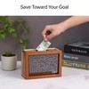 Wooden Money Saving Box for Personal Savings Goals – Reusable