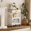 Homeiju Kitchen Island Cart, Kitchen Storage Cart with Drawer, Microwaves