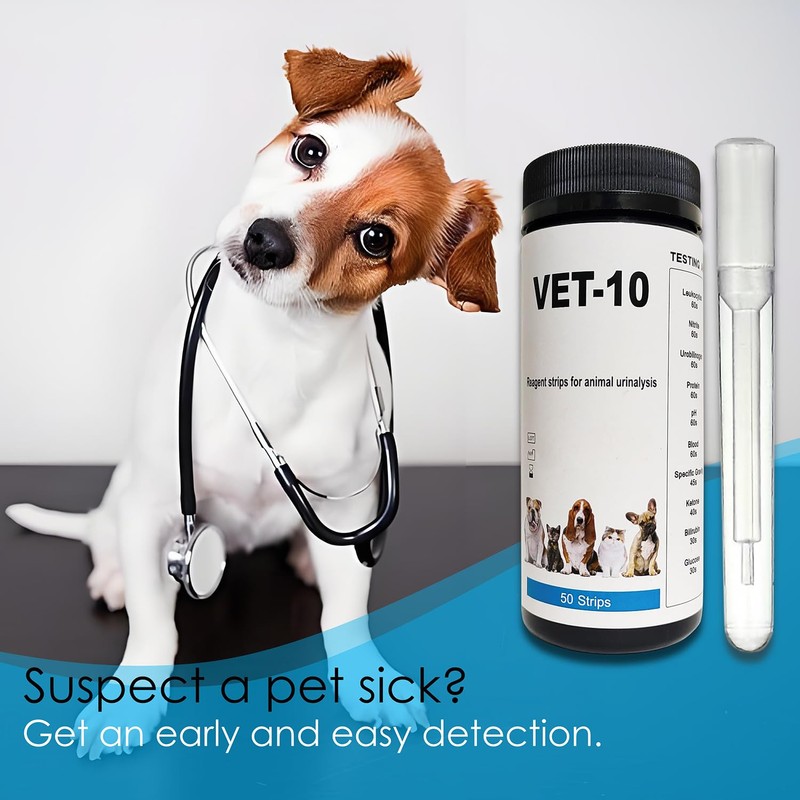 QMARK Urine Test Strips for Cats & Dogs, 50 Count,