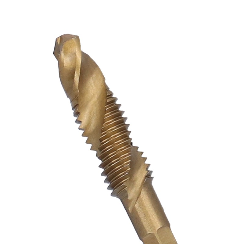 6Pcs Combination Drill Tap Bit 1/4in Hex Shank Spiral Tapping