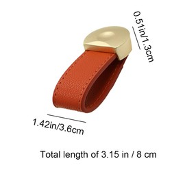 LUXIAOBAO Leather Handle Single Hole Leather Dresser Cabinet Knob with 22mm Screw Vintage Leather Drawer Pull for Door Cupboard Wardrobe Kitchen