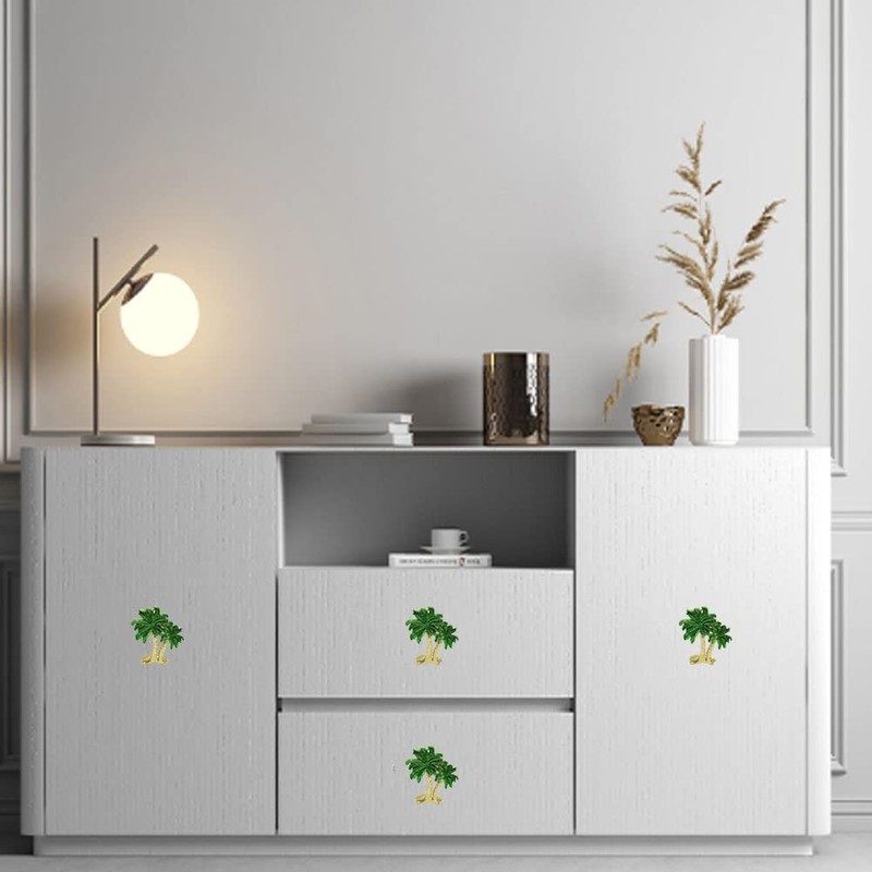 WhaGaay Palm Tree Cabinet Knobs 4 Pcs Cabinet Knobs Zinc