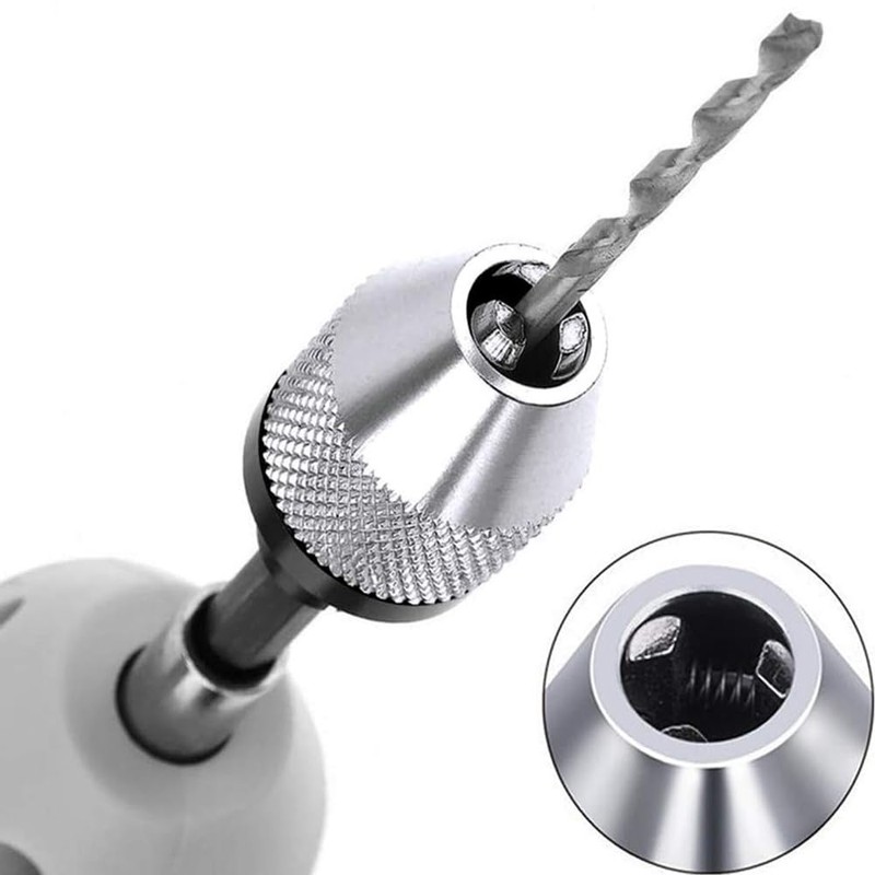 Fongmore 2 Pieces 1/4 Inch Hex Shank Keyless Drill Chuck