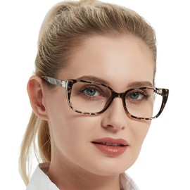 OCCI CHIARI Stylish Reading Glasses Women 1.5 1.0 2.0 2.5 3.0 3.5 4.0 5.0 6.0 (Leopard, 1.0)