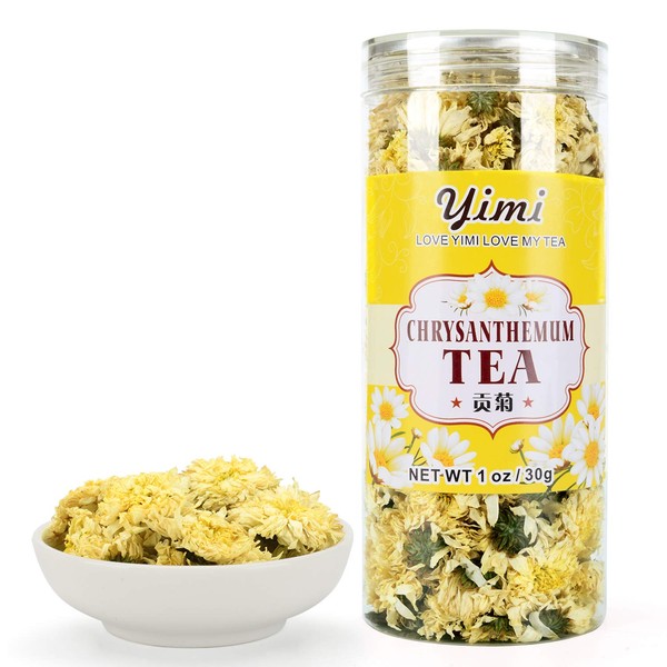 Yimi - Té de crisantemo GongJu de flores secas chinas, hojas sueltas, 1 onza, regalo de Acción de Gracias