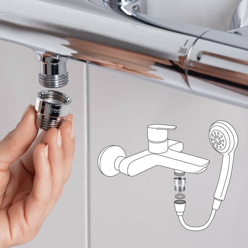puregreen 2 x Shower Water Savers, Easy Installation, Suitable for