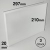 MCE-Commerce Polystyrene Sheets Rectangular 210 x 297 x 20 mm