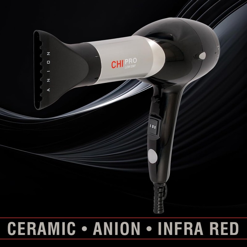 CHI Pro Hair Dryer, Ceramic Heater Reduces Frizz & Static