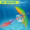 Rooster Bait Tail Spinner Fishing Lures Kit,30pcs Metal Spoon Lures