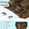 KooKaStyle 5PCS Invisible Full Coverage Edges Seamless Clip in Hair