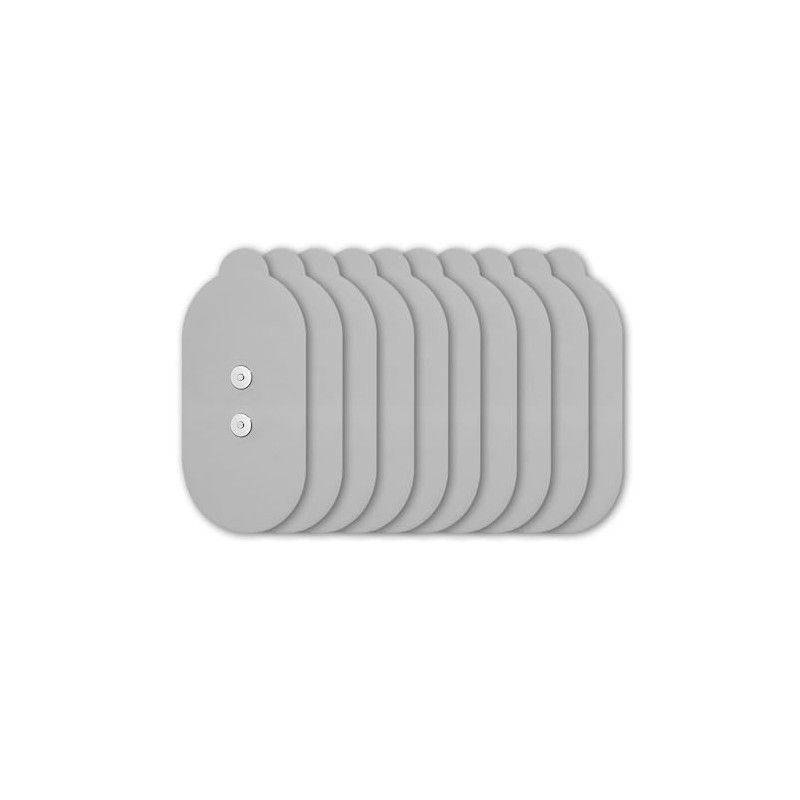 Mooyee Adhesive Electrodes Relacement Pads for Mooyee Wireless Massager (Grey-10pads)