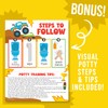 Hadley Designs Potty Training Chart for Toddlers Boys -10 Sticker
