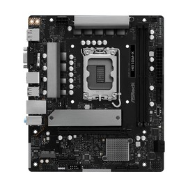 ASRock H810M-X Intel Core Ultra (Series 2) LGA1851 DDR5 up to 6400MHz M.2 Key E for WiFi 128GB SATA3 6.0 Gb/s Micro ATX Motherboard PCIe 4.0 H810 2.5G LAN USB3.2