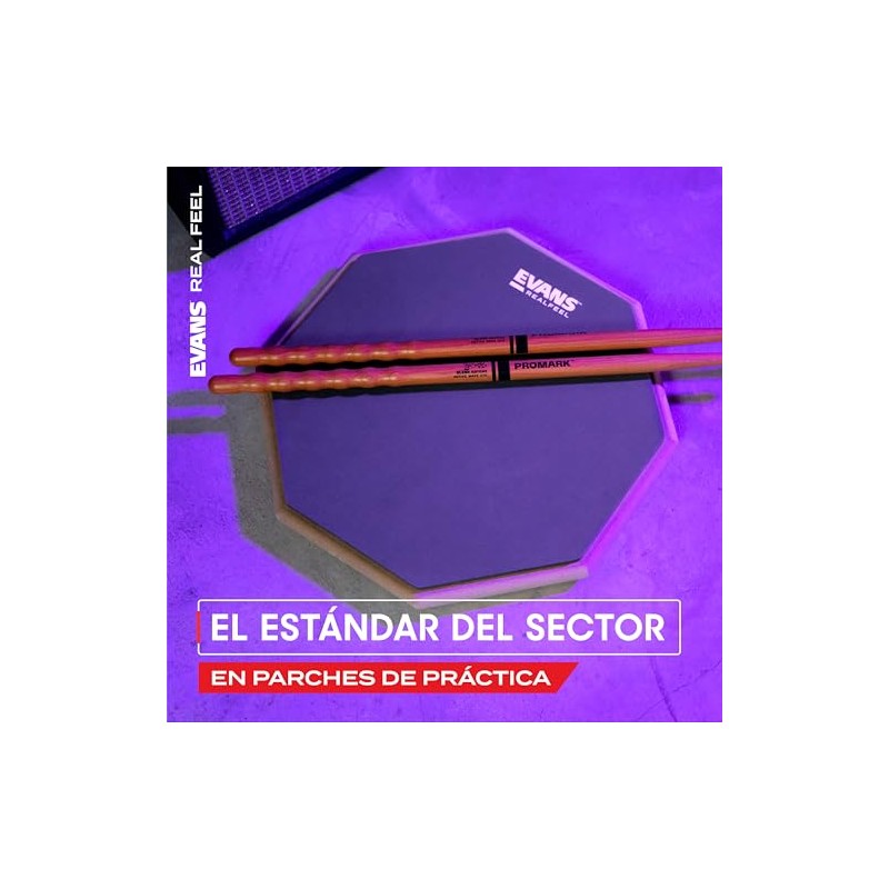 Evans doble cara Pad de práctica, 12 inch, Gris, 6