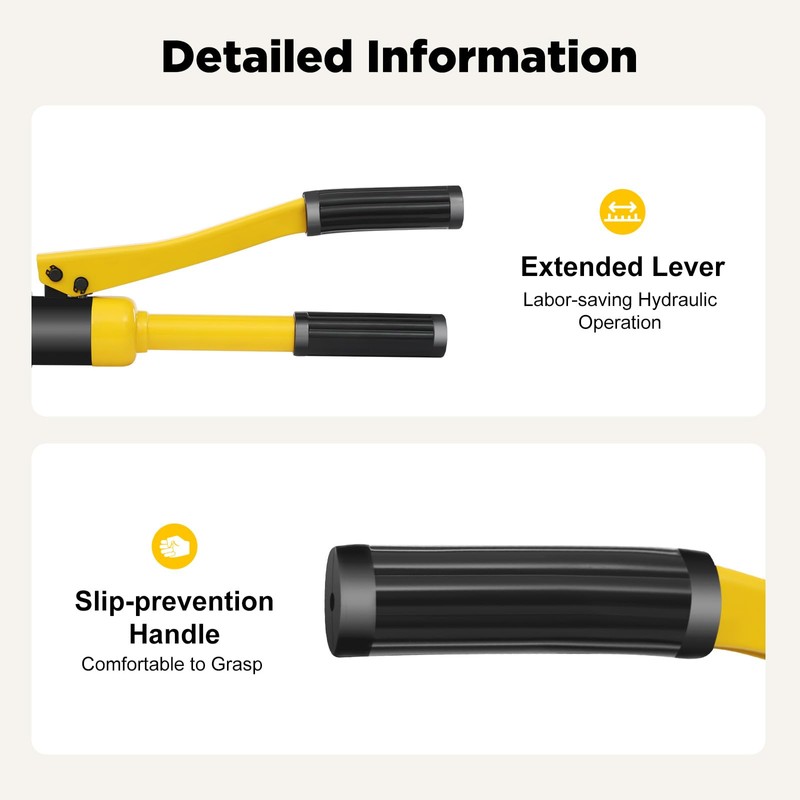 Hydraulic Rebar Cutter Tool, 8T 4mm-16mm Hydraulic Rebar Pliers for
