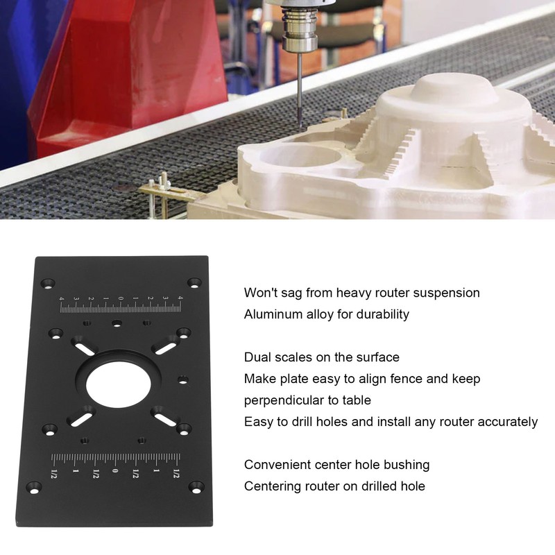 Router Table Insert Plate Aluminum Alloy Lift System Base Board