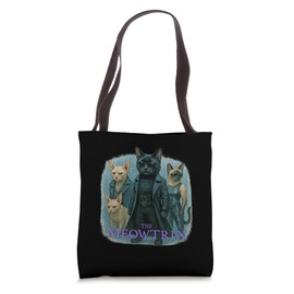 Cyber Cat Squad in Trench Coats and Sunglasses Parody Tote Bag
