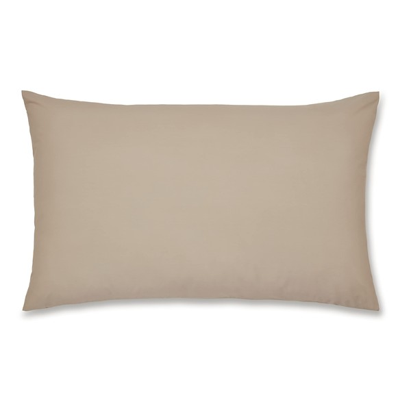 Catherine Lansfield Easy Iron Percale Standard Pillowcase Pair Natural